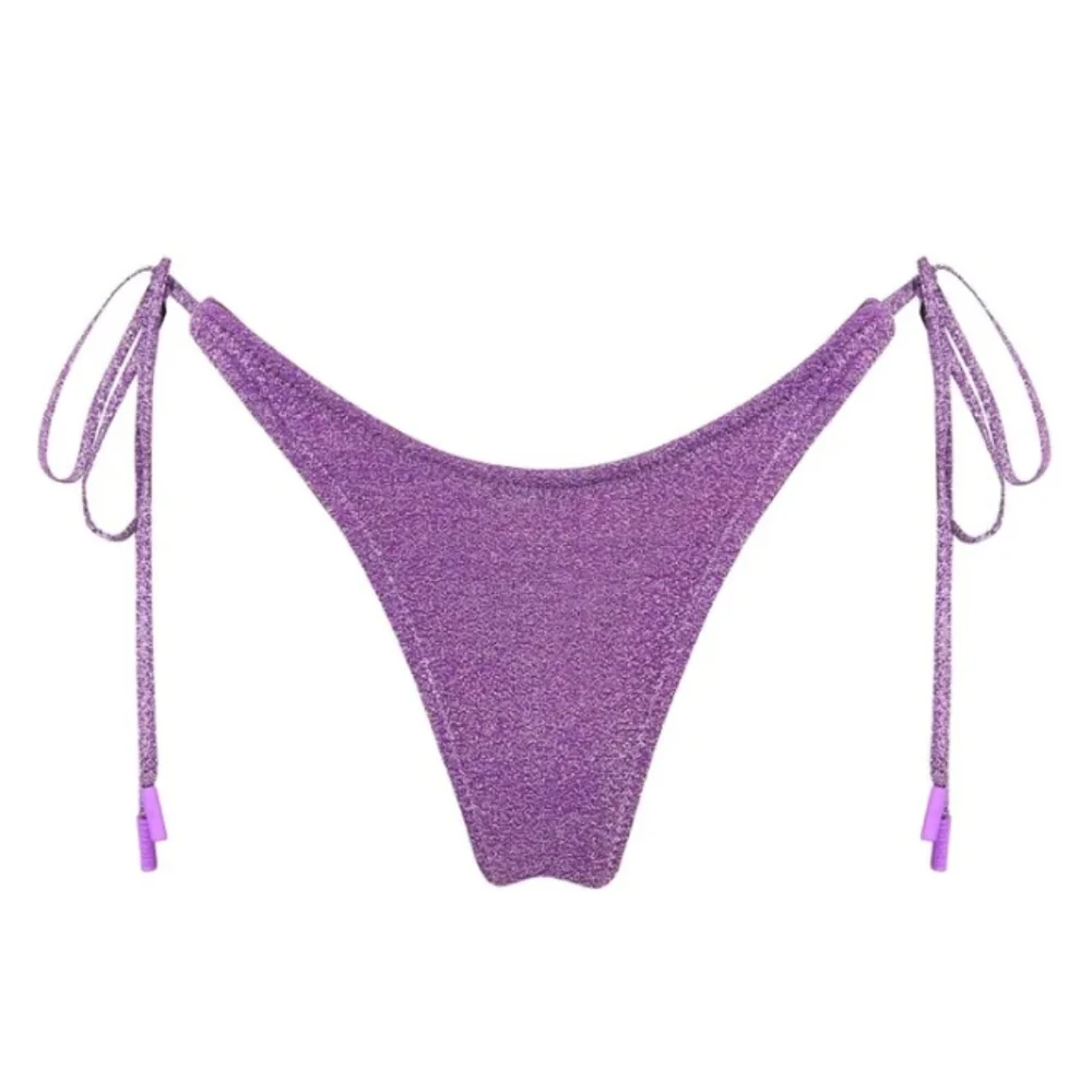 triangl swimwear Purple Sparkle Tie-Side Bikini Bottom